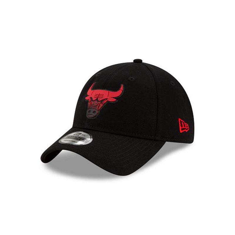 NBA Chicago Bulls Back Half 9Twenty Adjustable (UJO4745) - Black New Era Caps